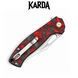 Ніж Складаний KARDA KRUK J388 Carbon Red J388CR фото 5