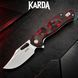 Ніж Складаний KARDA KRUK J388 Carbon Red J388CR фото 1