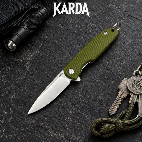 Ніж Складний Брелок KARDA PICO J160 Army Green 1672 фото