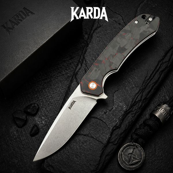 Ніж складний Karda J146 Carbon Red 1669 фото