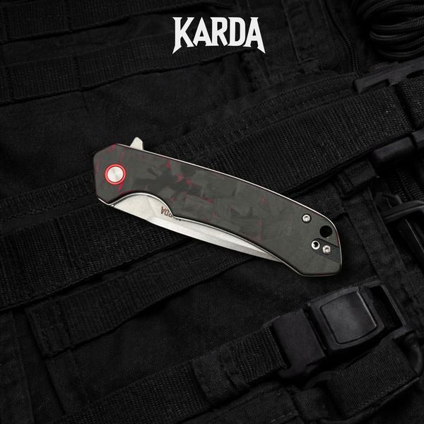 Ніж складний Karda J146 Carbon Red 1669 фото