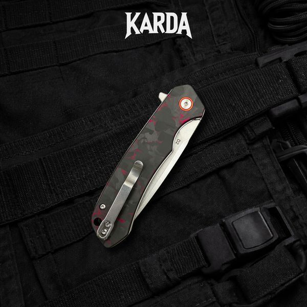 Ніж складний Karda J146 Carbon Red 1669 фото