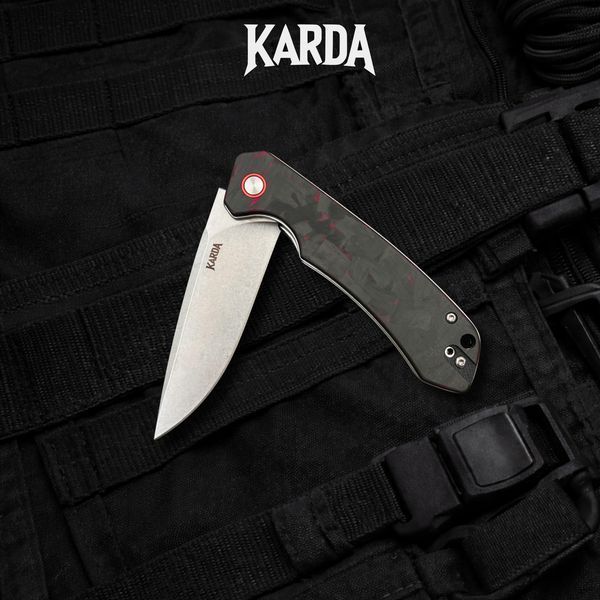 Ніж складний Karda J146 Carbon Red 1669 фото