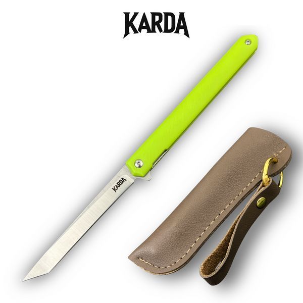 Ніж складний Karda J097 lime green handle tanto blade 1545 фото