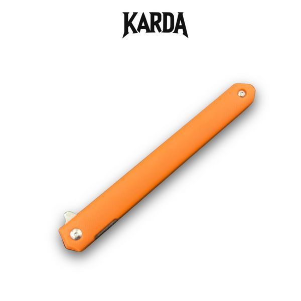Ніж Складаний Karda J097 orange handle drop blade 1544 фото