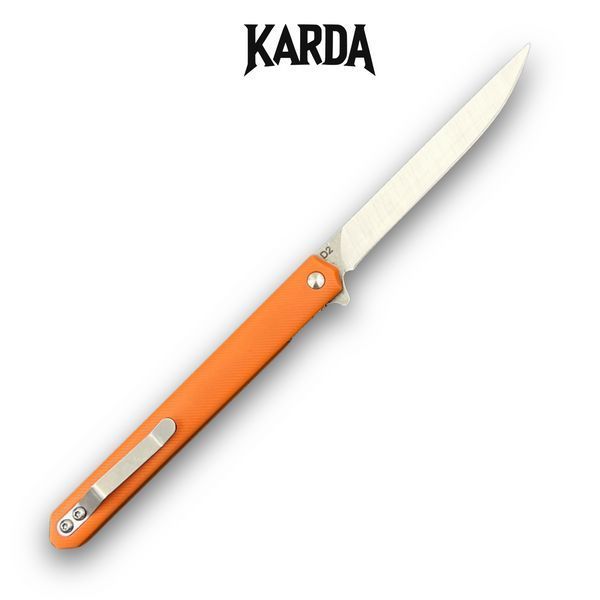 Ніж Складаний Karda J097 orange handle drop blade 1544 фото