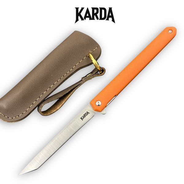 Ніж складний KARDA SPARK J097 orange handle tanto blade 1543 фото