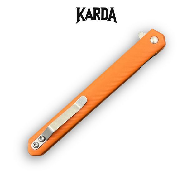 Ніж складний KARDA SPARK J097 orange handle tanto blade 1543 фото