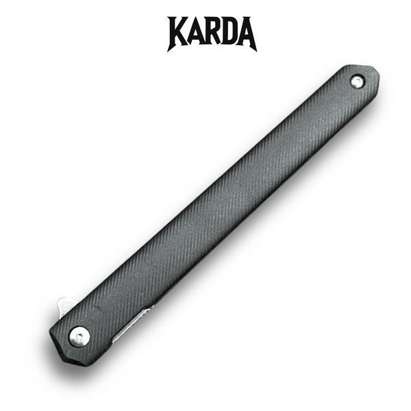 Ніж складний KARDA SPARK J097 black handle tanto blade 1541 фото