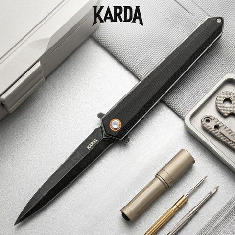 Ніж складний Karda J177 black handle 1375 фото
