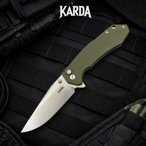 Ніж Складаний Karda J278 Clip Point Green J278G фото