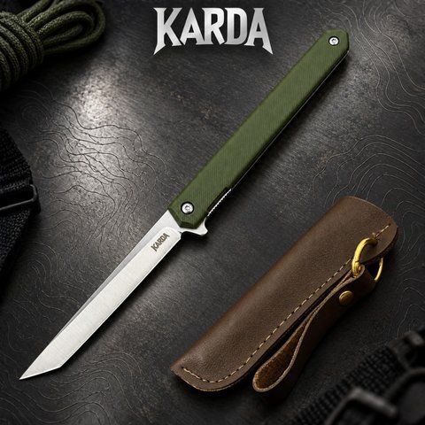 Ніж Складаний KARDA SPARK J097 army green handle Tanto blade J097AT фото