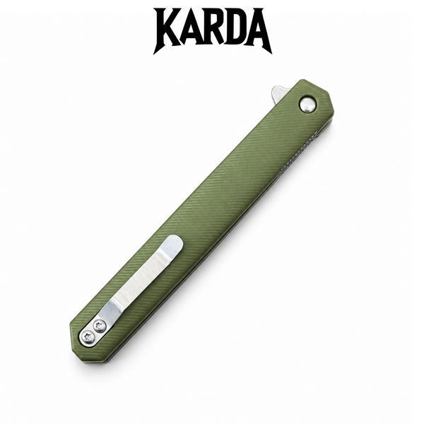 Ніж Складаний KARDA SPARK J097 army green handle Tanto blade J097AT фото