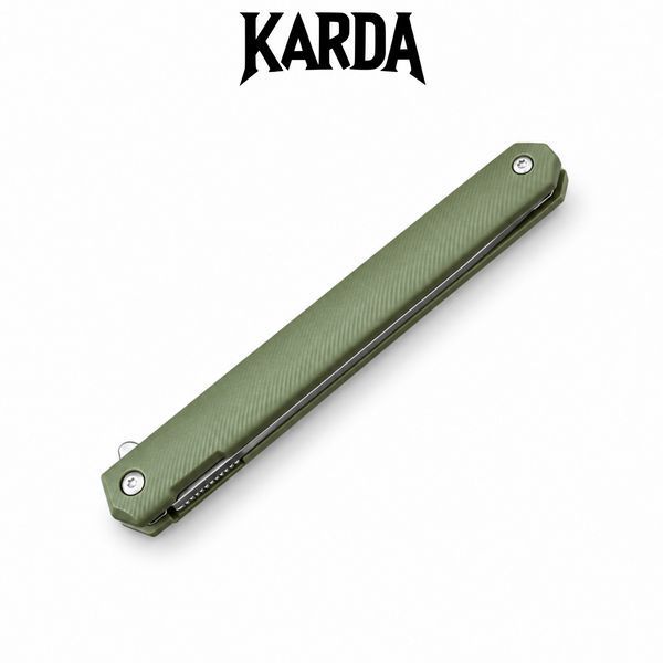 Ніж Складаний KARDA SPARK J097 army green handle Tanto blade J097AT фото