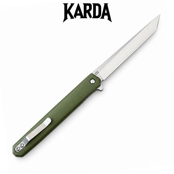 Ніж Складаний KARDA SPARK J097 army green handle Tanto blade J097AT фото