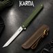 Ніж Складаний KARDA SPARK J097 army green handle Tanto blade J097AT фото 1
